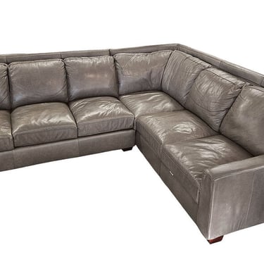 Transitional Leather Sectional