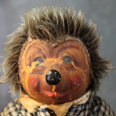 Antique Steiff Hedgehog Family Micki Doll | Antique German Hedgehog Original Doll 