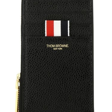 THOM BROWNE Black Leather Coin Purse