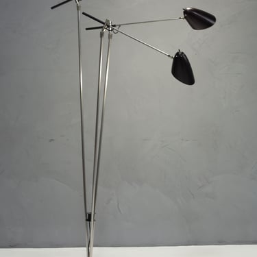 David Weeks Three Arm Floor Lamp, Tripod Model 303