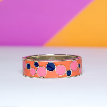 Vintage Polka Dot Clamper Bracelet 