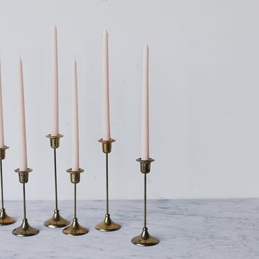 Simple Silhouette Candlestick, Set of 6