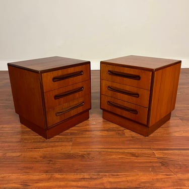 G-Plan Fresco Vintage 3 Drawer Nightstands Pair