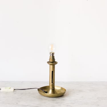 Brass Candlestick Lamp