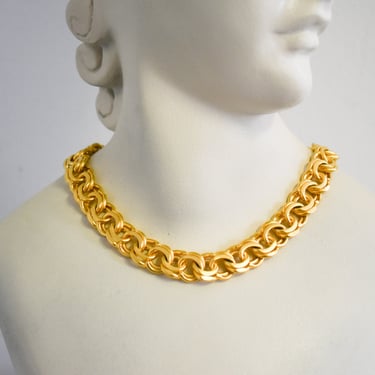 Vintage Givenchy Gold Metal Chain Necklace 