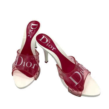 Galliano for Dior SS 2004 Girly Collection Pink & White Jelly Sandals