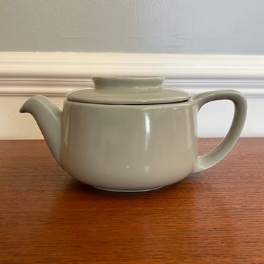 Vintage Hall Tricolator Mid-Century Modern Sage Green Ceramic Teapot Made In USA 