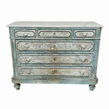 18th Century French Louis XVI Period Painted Oak Chest of Drawers Commode 
