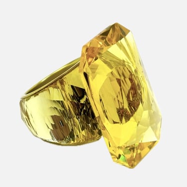 Swarovski Lucent Citrine Crystal Cocktail Ring