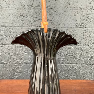 Black Japanese Flotted Vase