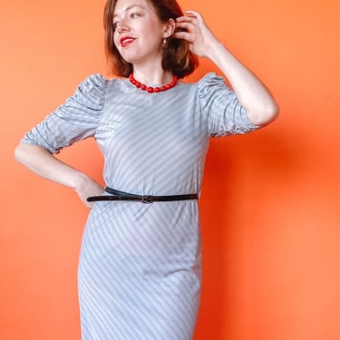 1970s Striped Shimmer Dress, sz. M