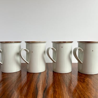 Set of 4 Dansk Brown Mist Tall Coffee Cups/Mugs by Niels Refsgaard 