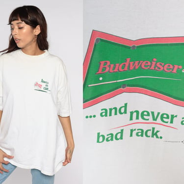 90s Budweiser Shirt Always on Cue Pool Tshirt Beer Tshirt Drinking Shirt Alcohol T Shirt 1990s Pool Table Vintage Tee 2xl xxl 