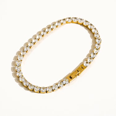 René Silver Non-Tarnish Rhinestone Dressy Bracelet