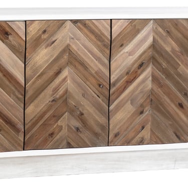 White Wash and Reclaimed Fir Sideboard Cabinet by Terra Nova Furniture Los Angeles 