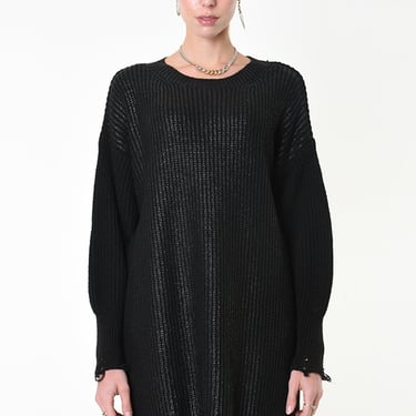 Metallic Coated Wool Blend Sweater