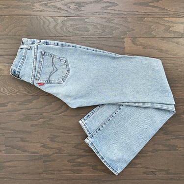 90s Express Light Wash Bootcut Cotton Low Rise Jeans | 