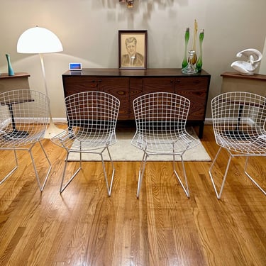 Vintage Set of 4 Authentic Knoll Bertoia Side Chairs  - Free Shipping 