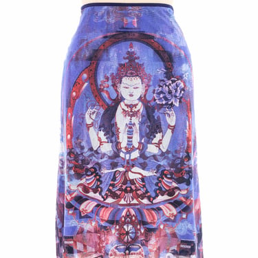 Vivienne Tam Buddha Printed Mesh Skirt