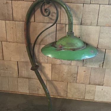 Antique Green Enamel Iron Light 14” x 40” x 21”