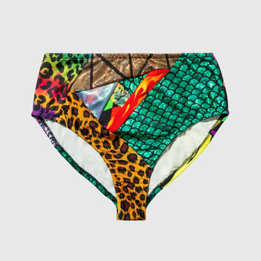 the 'mixed print' high waisted bikini bottom