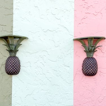 Pair of Pineapple Wall Shelves