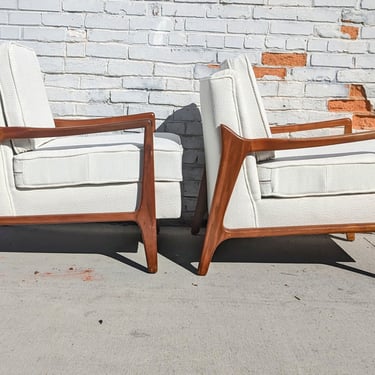 Danish Modern Lounge Chairs Newly Reupholstered - Set of 2 