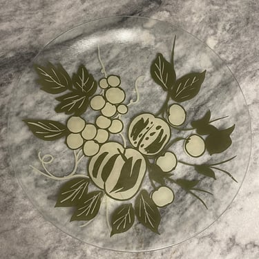 Vintage Glass Fruit Tray 