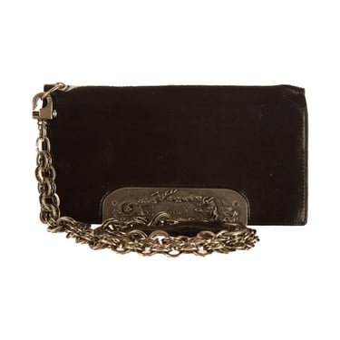 Jean Paul Gaultier Black Leather Chain Wallet