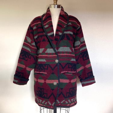 1990s Eddie Bauer wool blanket jacket 