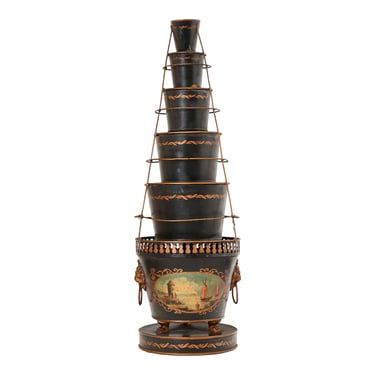 1920s Tiered Tole Jardiniere