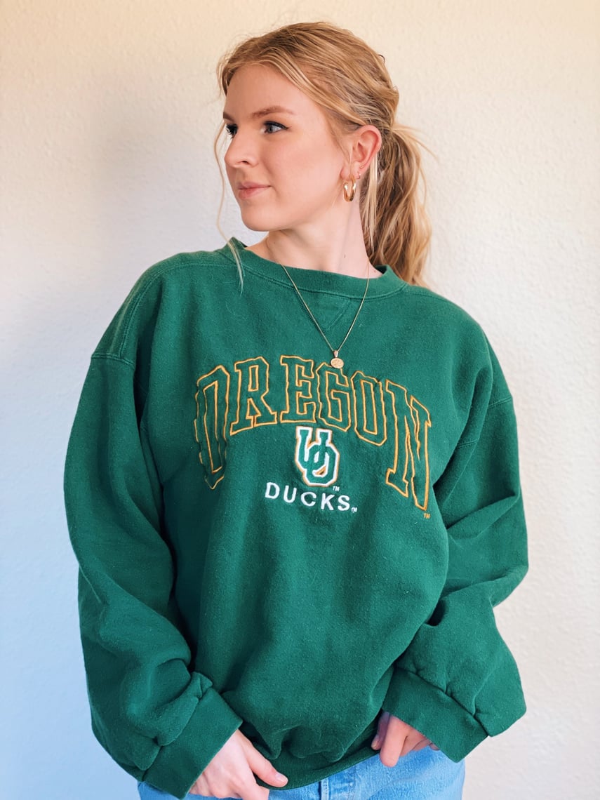 Vintage Lee University of Oregon Lady Ducks Crewneck 2024 Sweatshirt