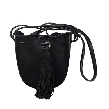 Rebecca Minkoff - Black Suede & Leather Bucket Crossbody