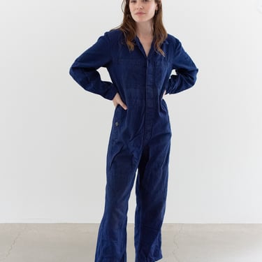 Vintage Navy Blue Painter Jumpsuit | Cotton Coverall Mechanic Suit Boilersuit Onesie | S | BC014 
