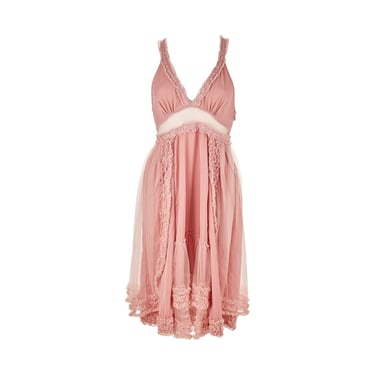 Jean Paul Gaultier Pink Ruffled Dress