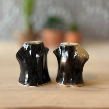 Rustic Tree Trunk Salt & Pepper Shakers 