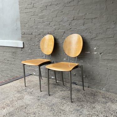 Pair of MCM Industrial Bentwood Chairs