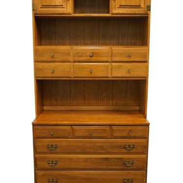 KLING Solid Hard Rock Maple Early American Colonial Style 40" Chest w. Bookcase Top 304550 - Buckwheat Finish 