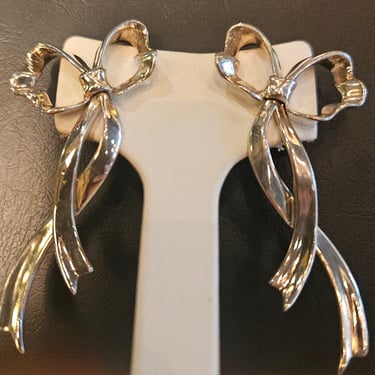 Tiffany & Co. Sterling Bow Earrings 