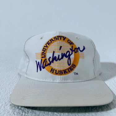 Vtg University of Washington Huskies Snapback hat