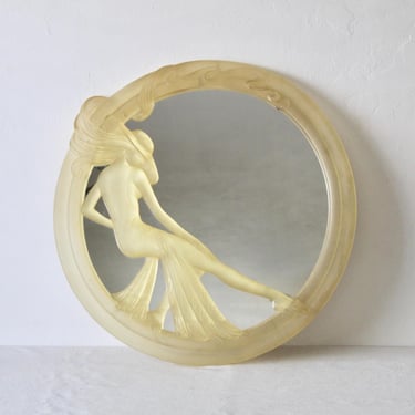 Art Nouveau Revival Mirage Lucite Mirror 