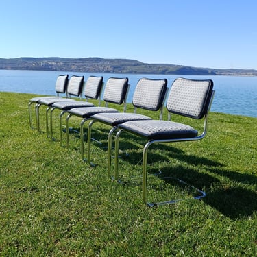 1 of 6 B32 chairs / called Cesca / designed by Marcel Breuer in 1928 / modern / dining room chairs / made in Italy in 1980s 