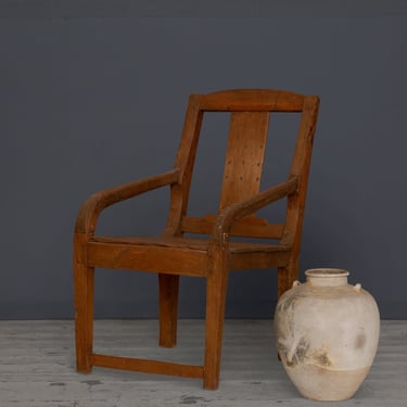 19th Century Teak Dutch Colonial Arm Chair from Jakarta