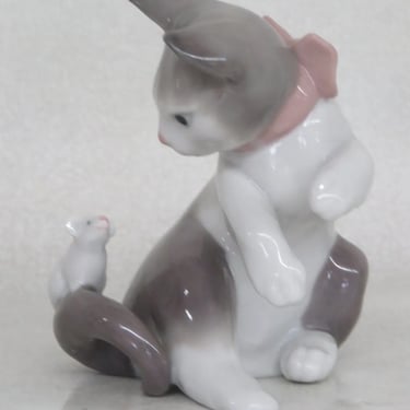 Lladro Spain 5236 Porcelain Figurine Cat and Mouse 3197B