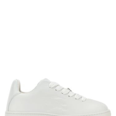 Burberry Men White Leather Box Sneakers