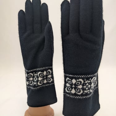 Classic cashmere gloves in black