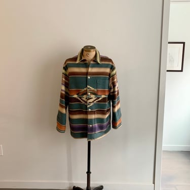 Polo by Ralph Lauren vintage cotton woven blanket jacket-size M 