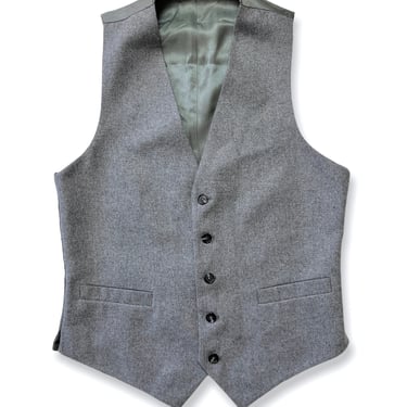 Vintage Wool Flannel Vest ~ XS (34) ~ Waistcoat ~ Wedding ~ Unisex ~ Kids 