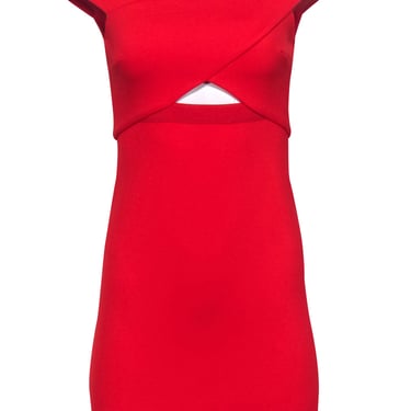 Bec &amp; Bridge - Red Off The Shoulder Cut Out Dress Sz 4