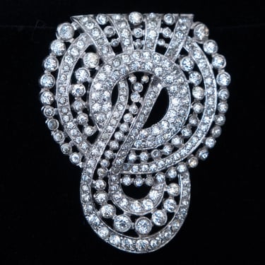 Trifari KTF Rhinestone Dress Clip